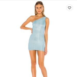 Superdown Tiffany mini dress in light blue